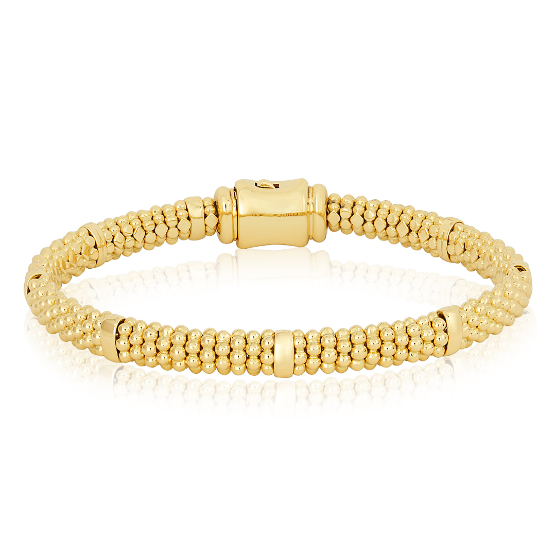 Caviar Collection 18K Yellow Gold Bracelet itemprop=