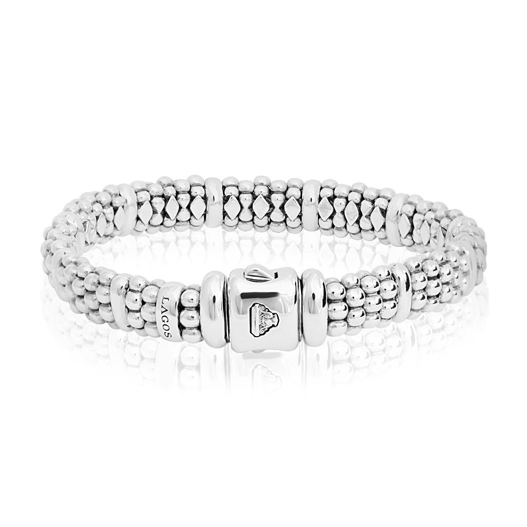 Caviar  Sterling Silver Caviar Collection Beaded Bracelet