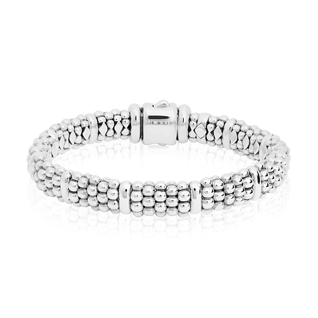 Caviar  Sterling Silver Caviar Collection Beaded Bracelet - 12456