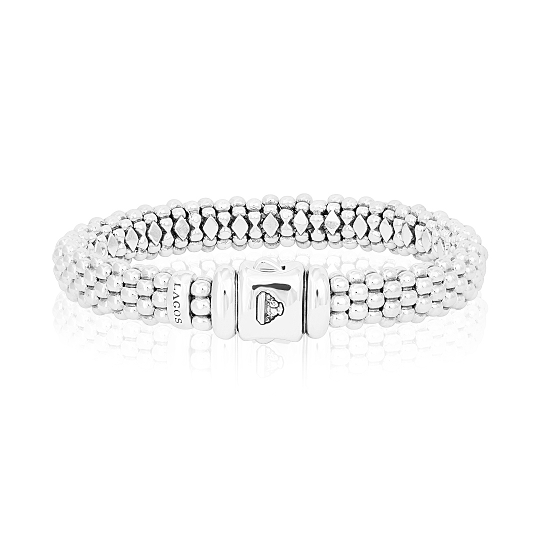 Caviar Collection Sterling Silver Beaded Bracelet