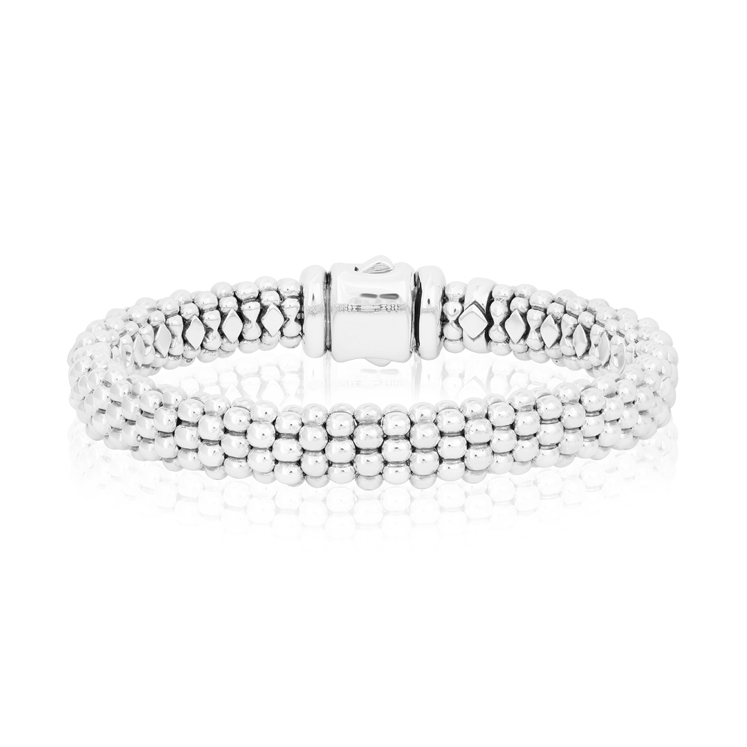 Caviar Collection Sterling Silver Beaded Bracelet - 12458