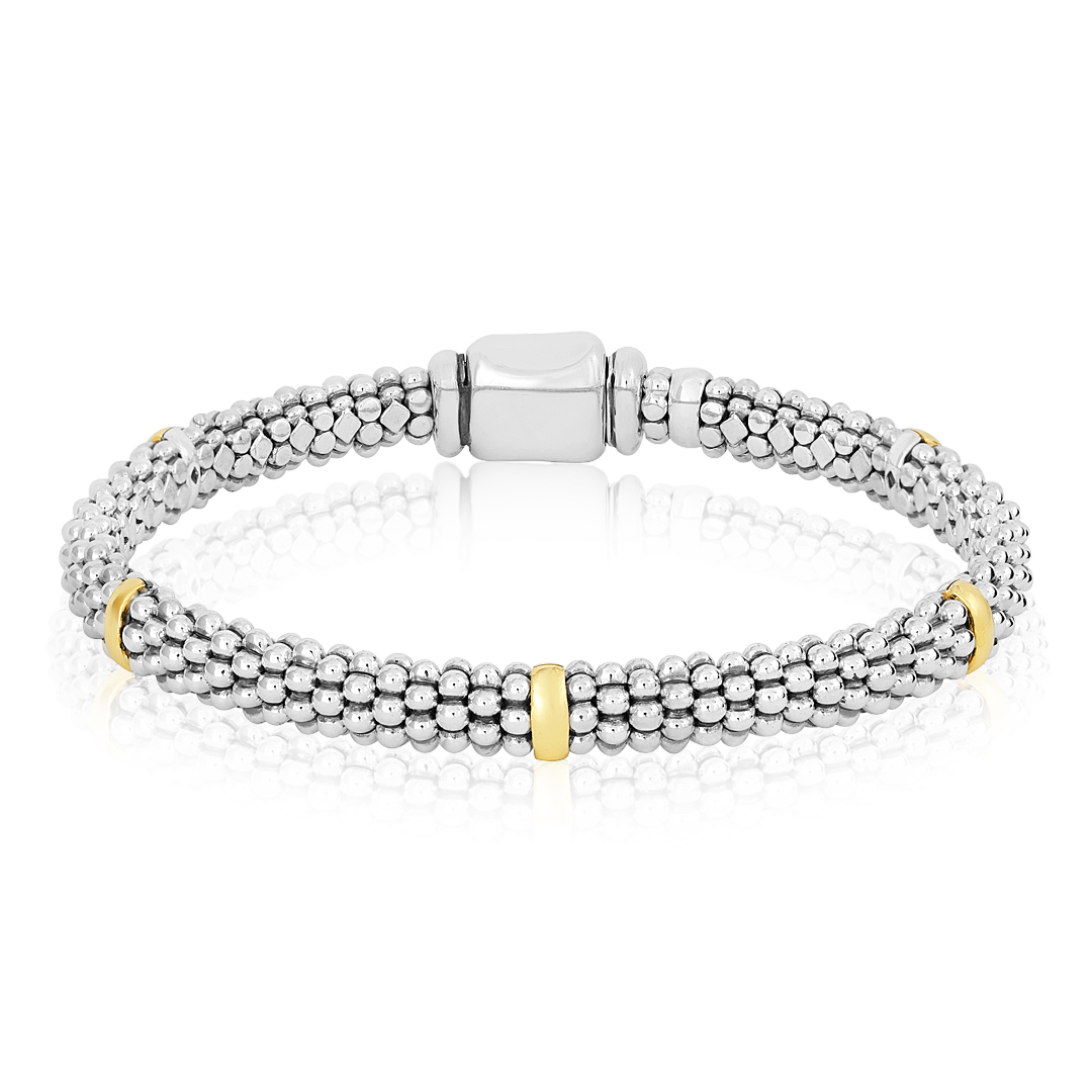 Lagos Sterling Silver Caviar Collection Beaded Bracelet
