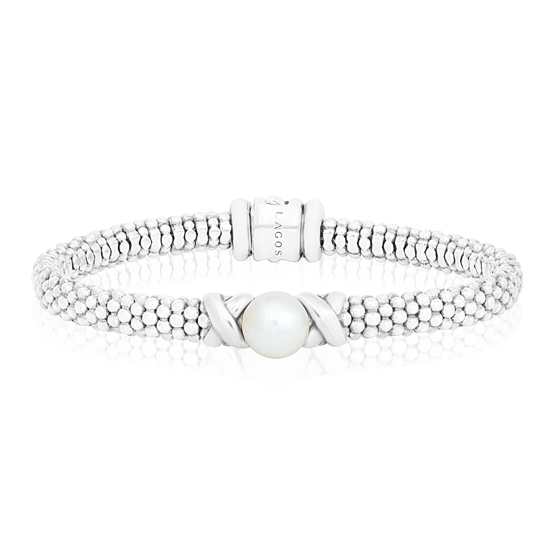 Sterling Silver Luna Collection Pearl Bracelet