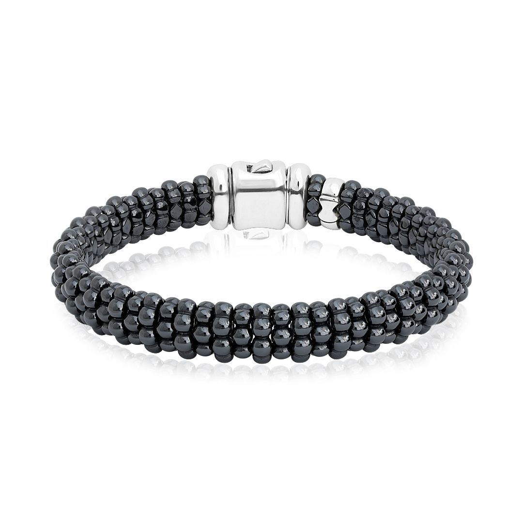 Lagos Sterling Silver Black Caviar Collection Bracelet