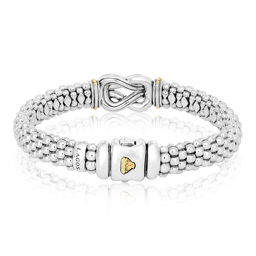 Cavier  Newport Collection Bracelet with Diamonds and 18K Yellow Gold Beading