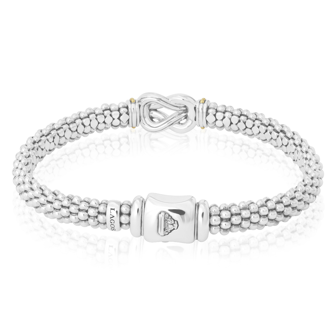 Caviar Newport Collection Bracelet with Diamonds and 18K Yellow Gold Beading