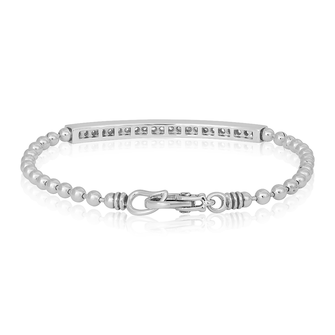 LAGOS Sterling Silver and Diamond Bar Bracelet
