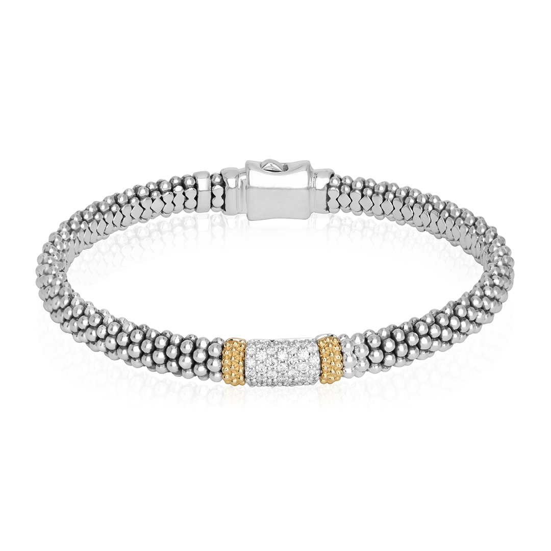 Lagos Sterling Silver Diamond Bracelet itemprop=