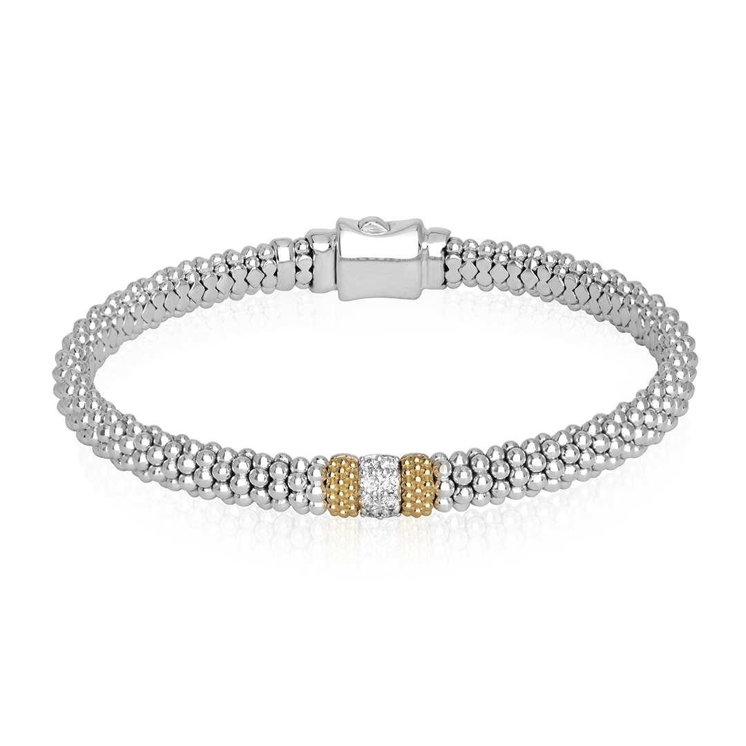 Lagos Sterling Silver Diamond Bracelet