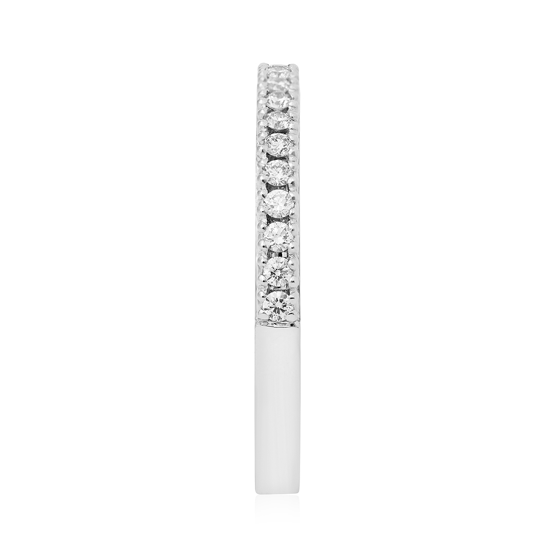 Platinum Engraved Diamond Band