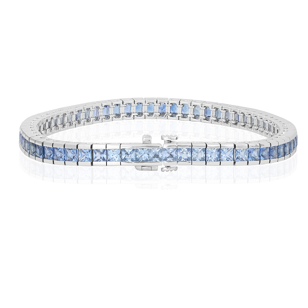 TIVOL 18K White Gold Bracelet with Blue Sapphires