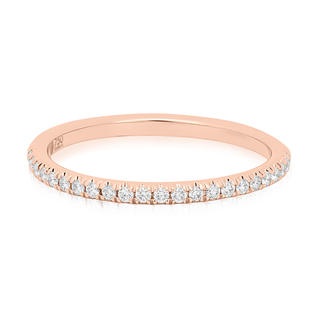 TIVOL 18K Rose Gold Diamond Band