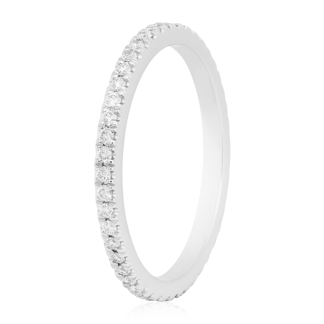 TIVOL Platinum Round Diamond Eternity Band