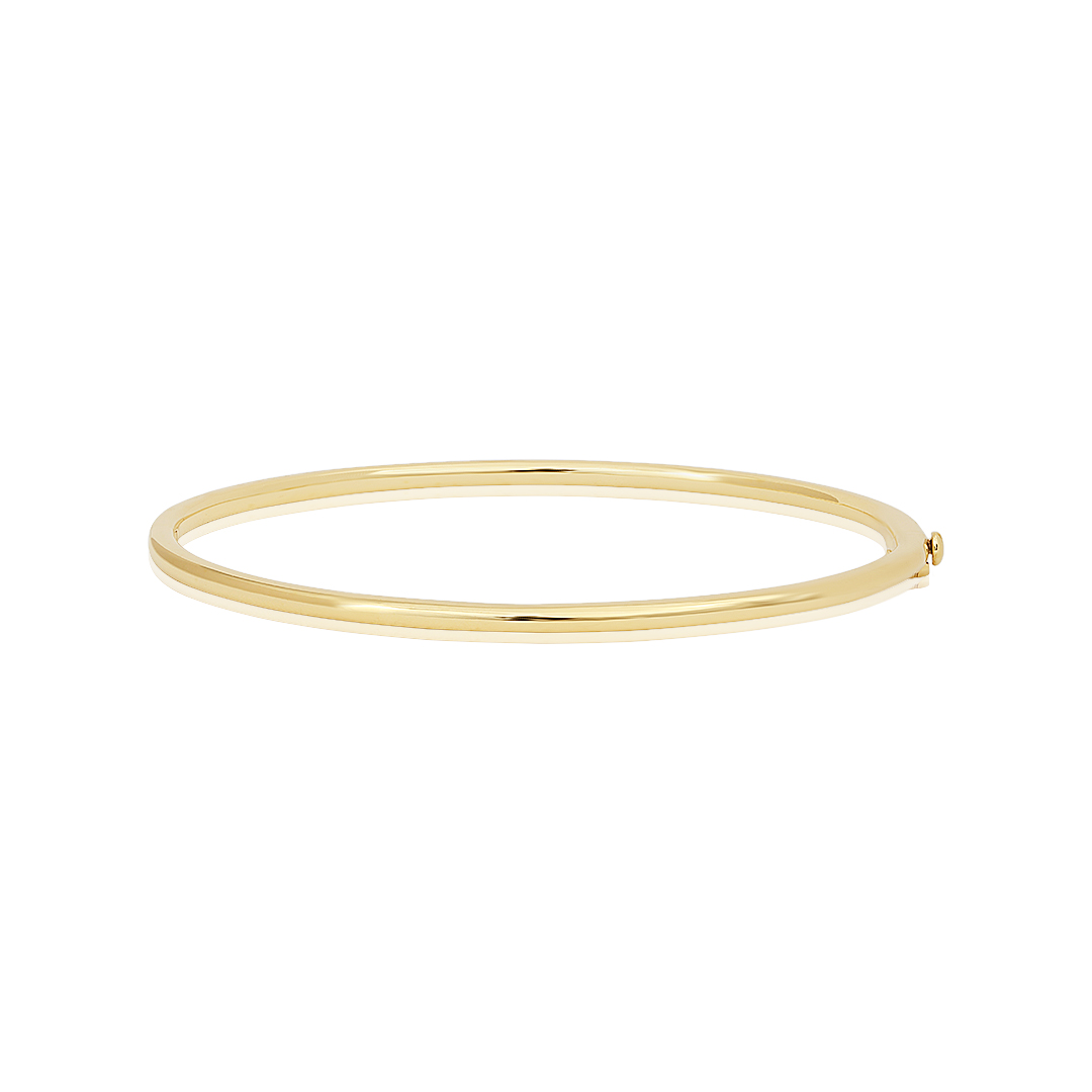 18K Yellow Gold Stackable Collection Bangle Bracelet with Diamonds