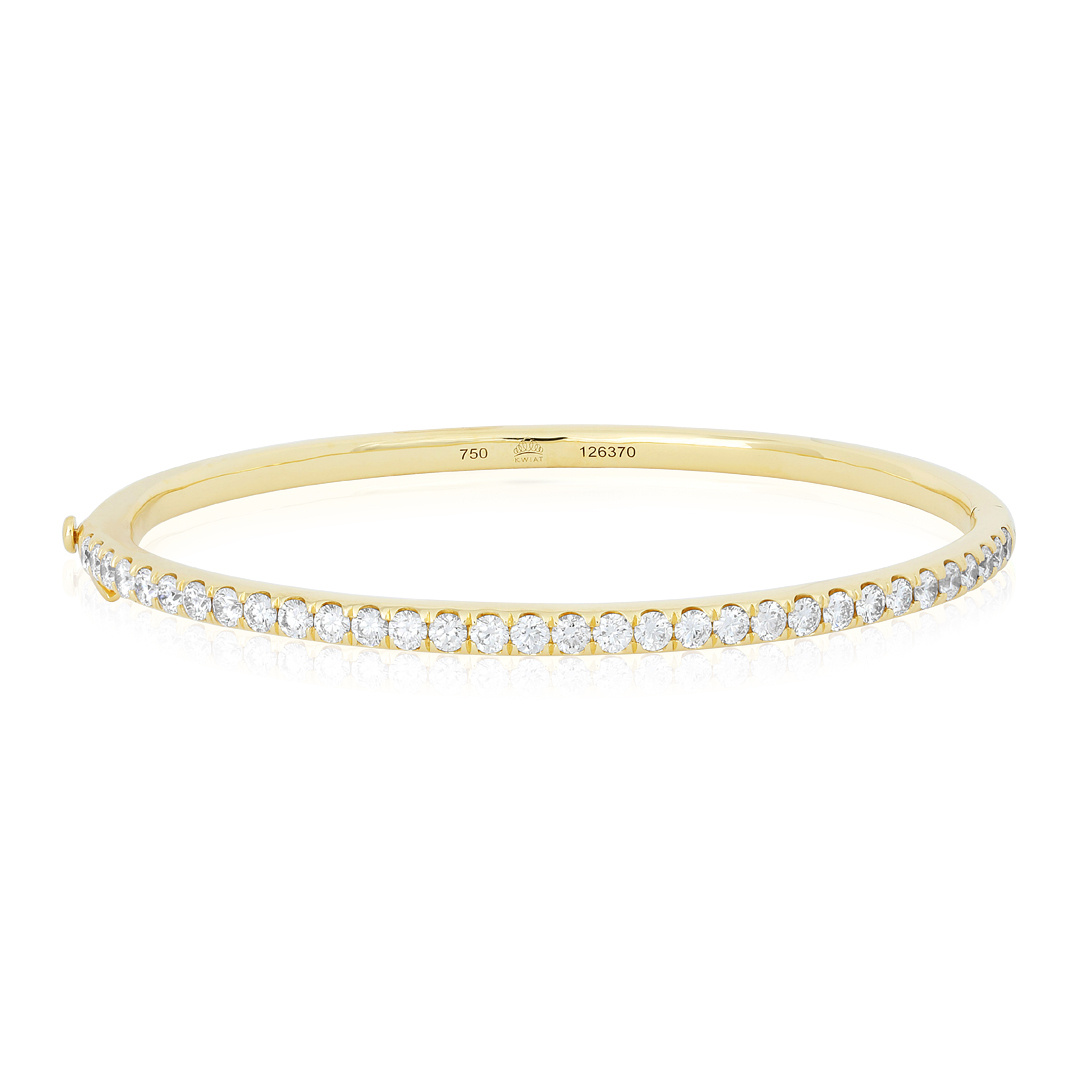 18K Yellow Gold Stackable Collection Diamond Bangle