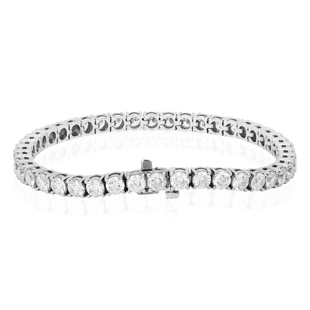 TIVOL White Gold and Diamond Straight Line Bracelet