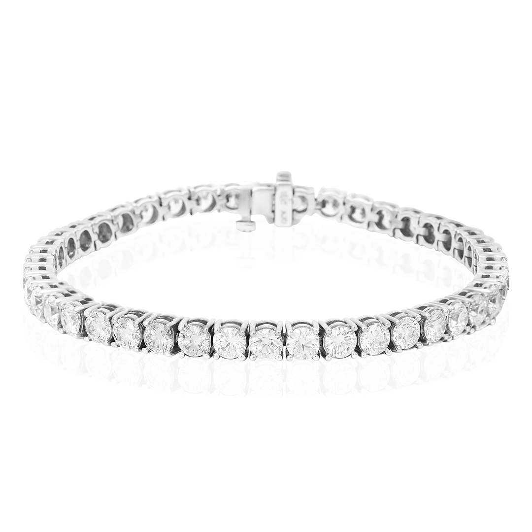 TIVOL White Gold and Diamond Straight Line Bracelet