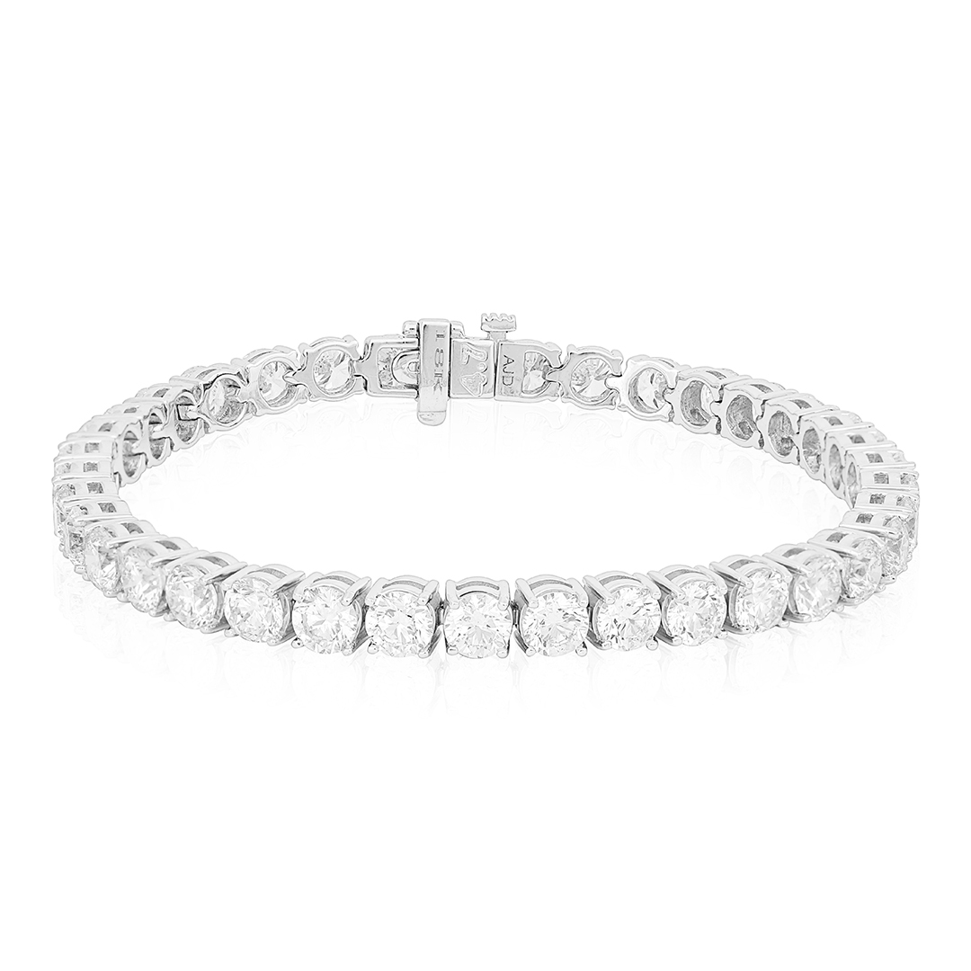 TIVOL White Gold and Diamonds Straight Line Bracelet itemprop=