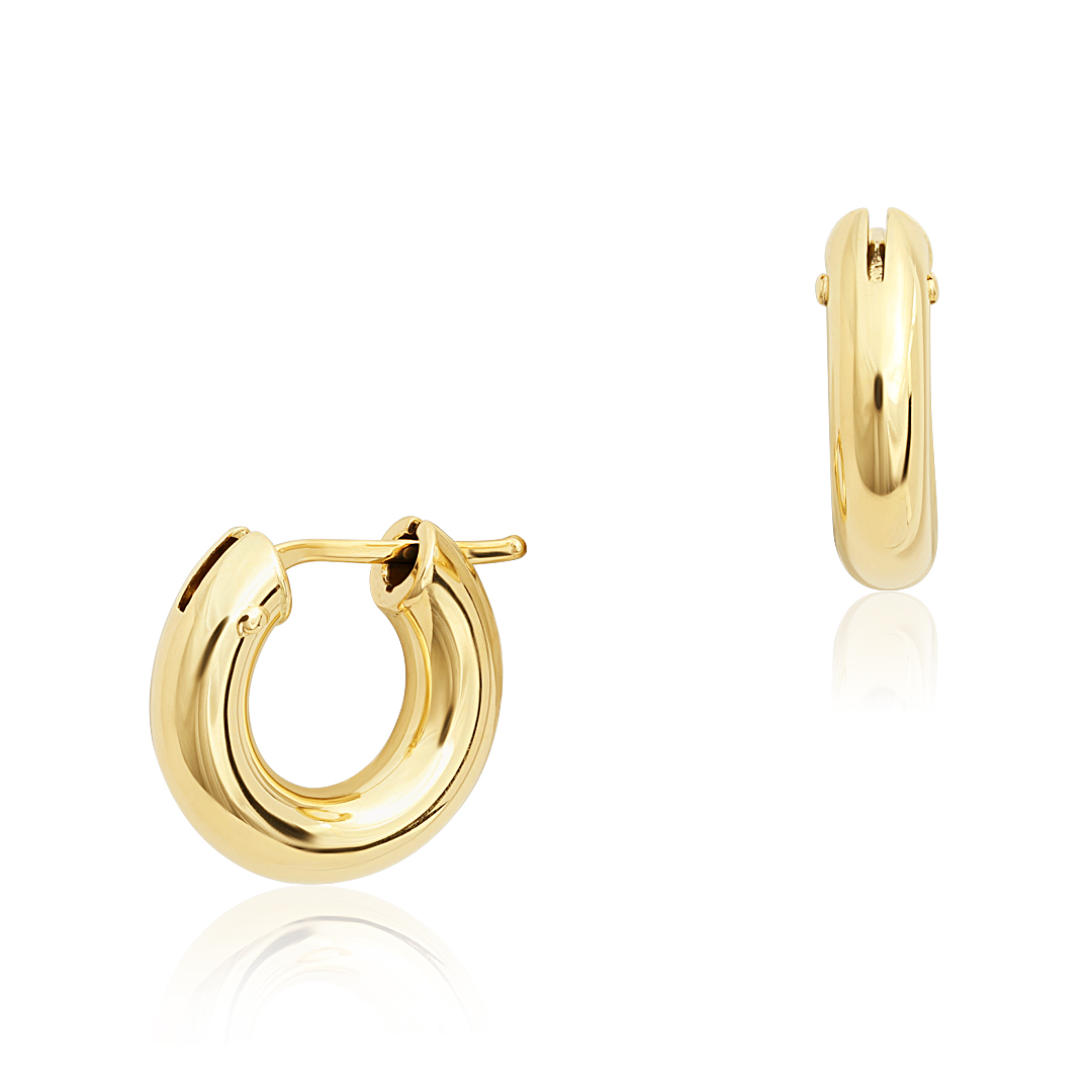 Roberto Coin 18K Yellow Gold Small Round Hoop Earrings