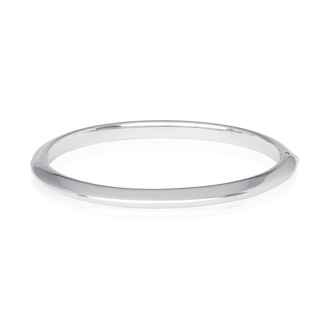 Roberto Coin 18K White Gold Knifed Edge Bangle