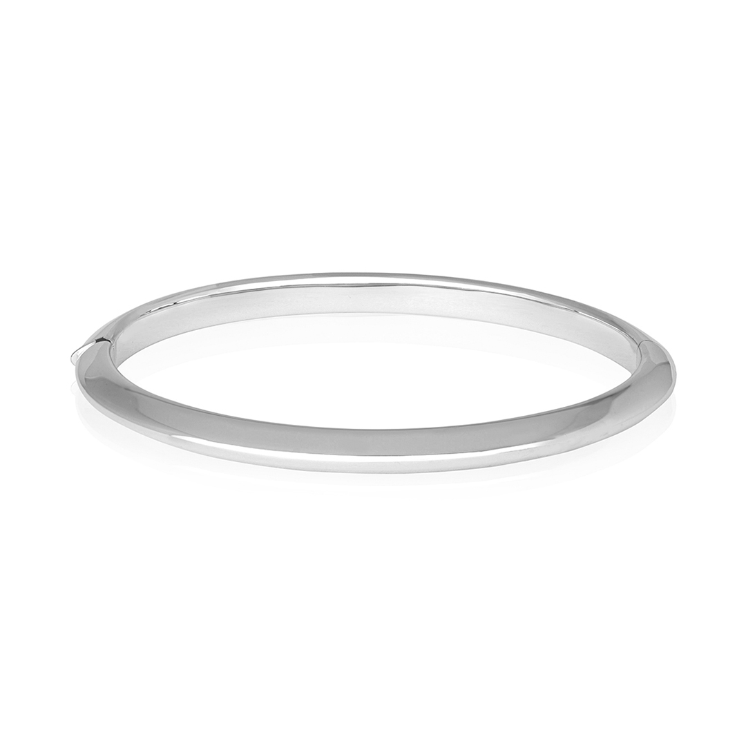 Roberto Coin 18K White Gold Knifed Edge Bangle