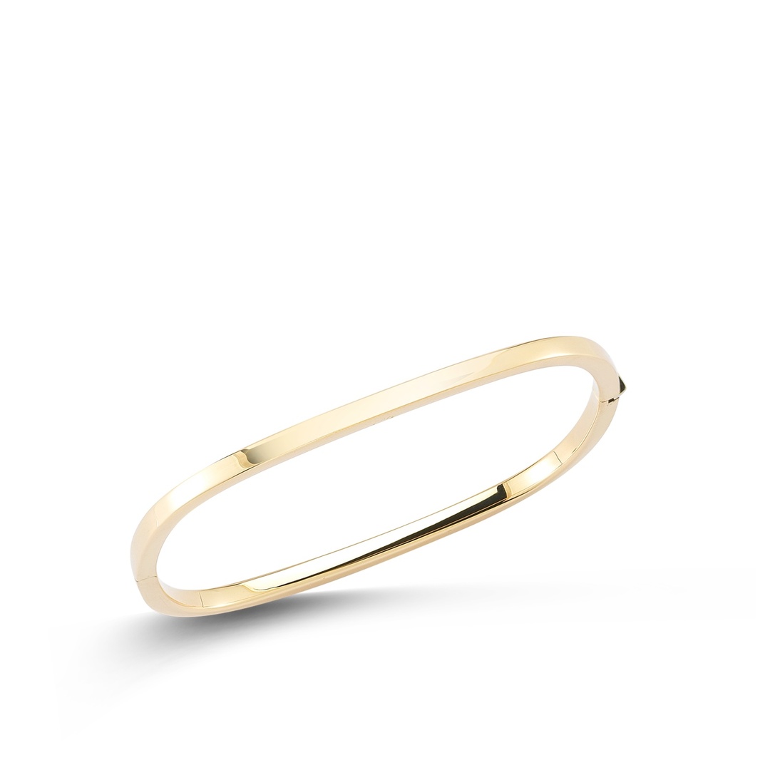 18K Yellow Gold Classics Collection Square Bangle