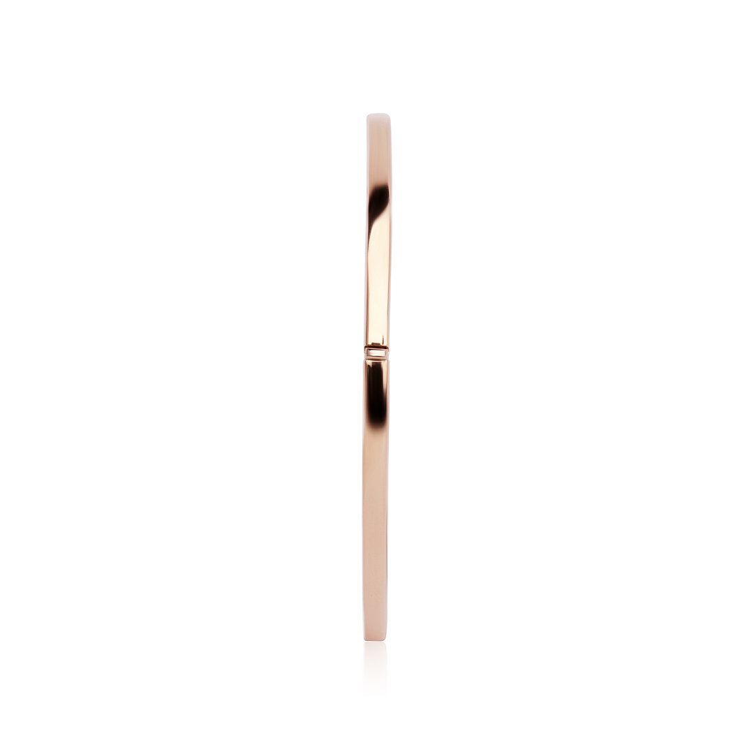 18K Rose Gold 2.5MM Hinged Bangle Bracelet