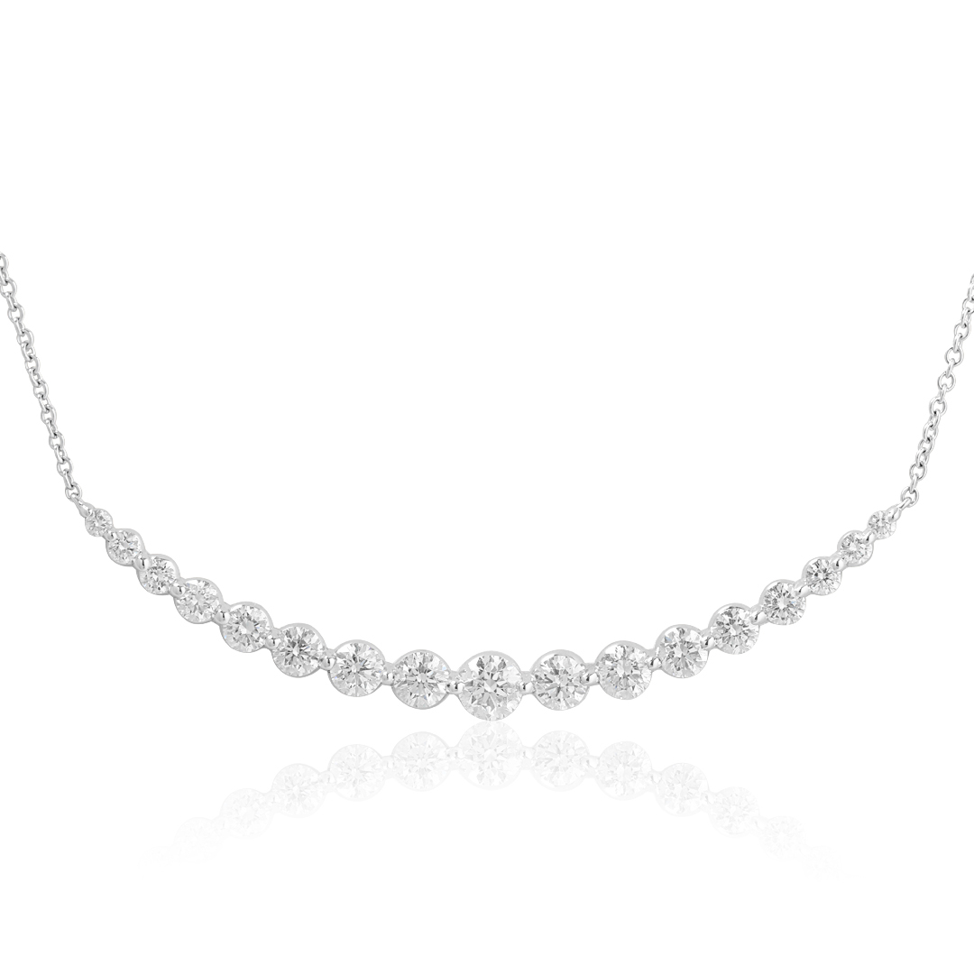 18K White Gold Diamond Necklace