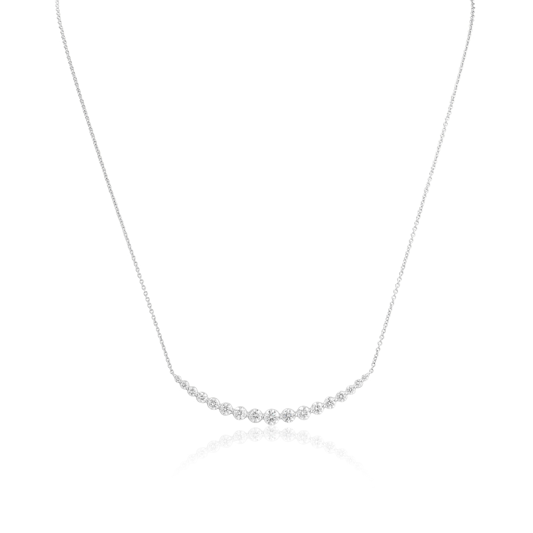 18K White Gold Diamond Necklace