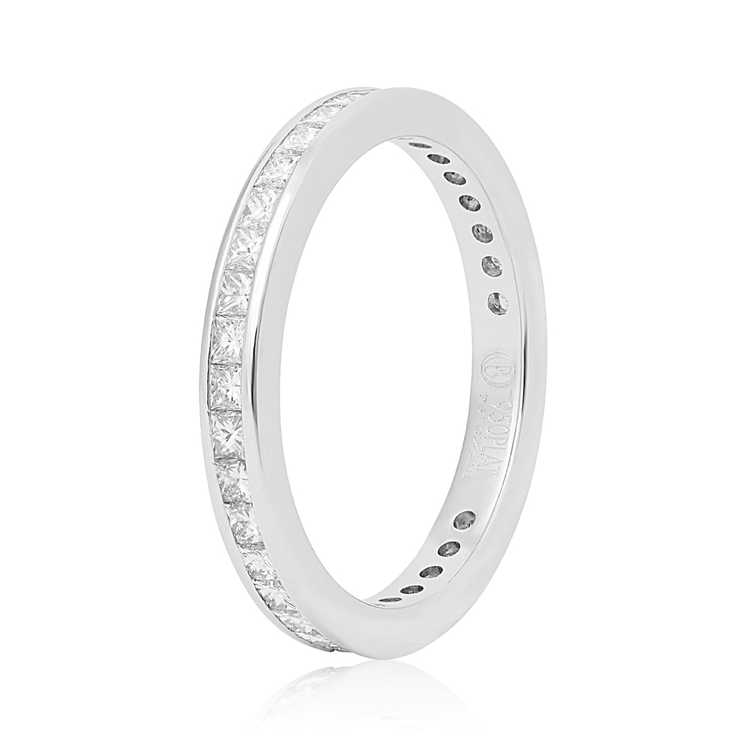 Platinum Princess Cut Diamond Eternity Band