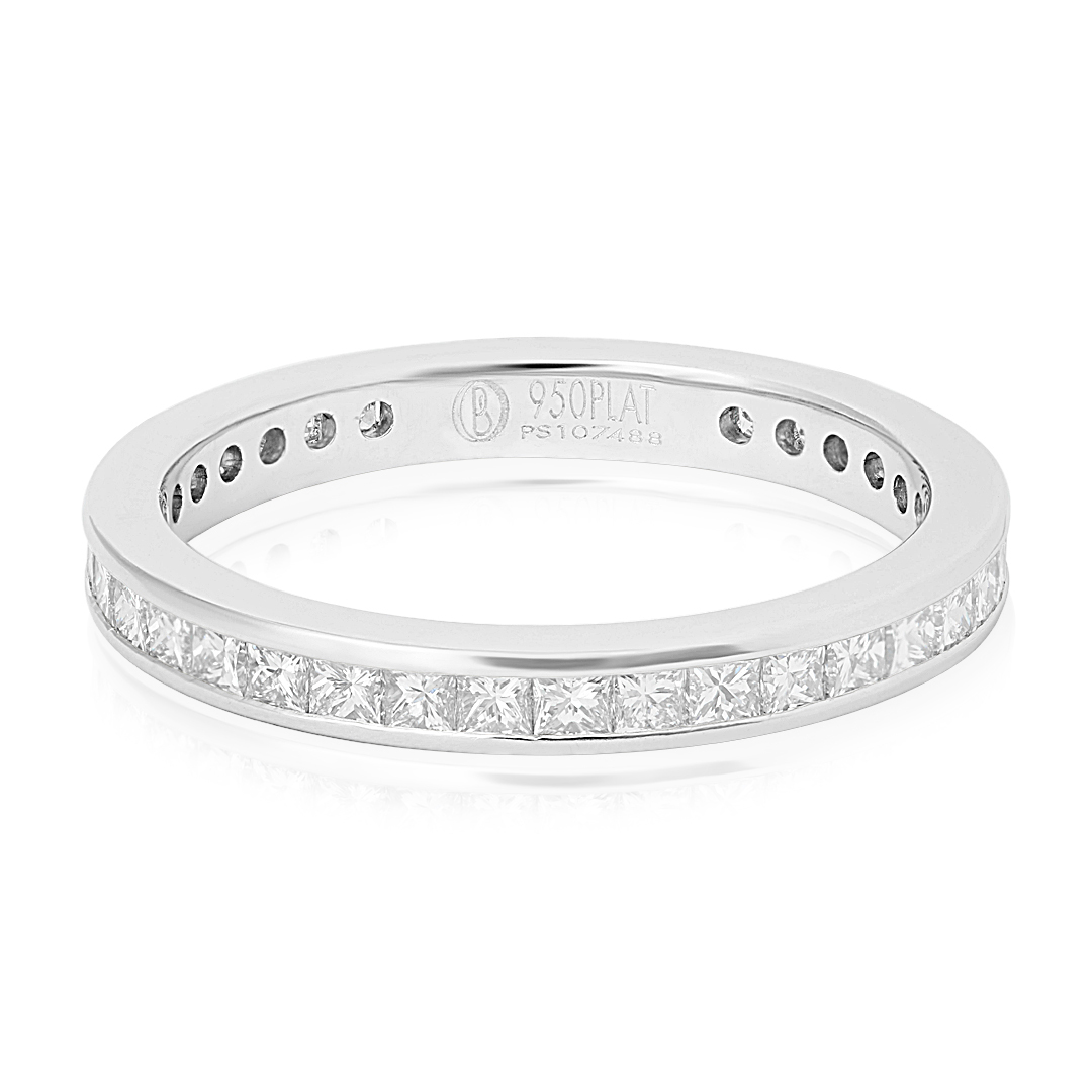 Platinum Princess Cut Diamond Eternity Band