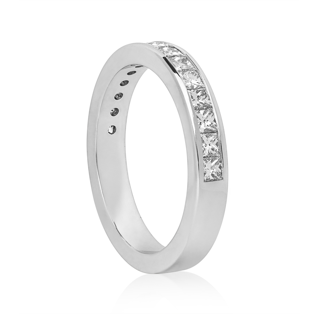 Platinum Princess Cut Diamond Eternity Band