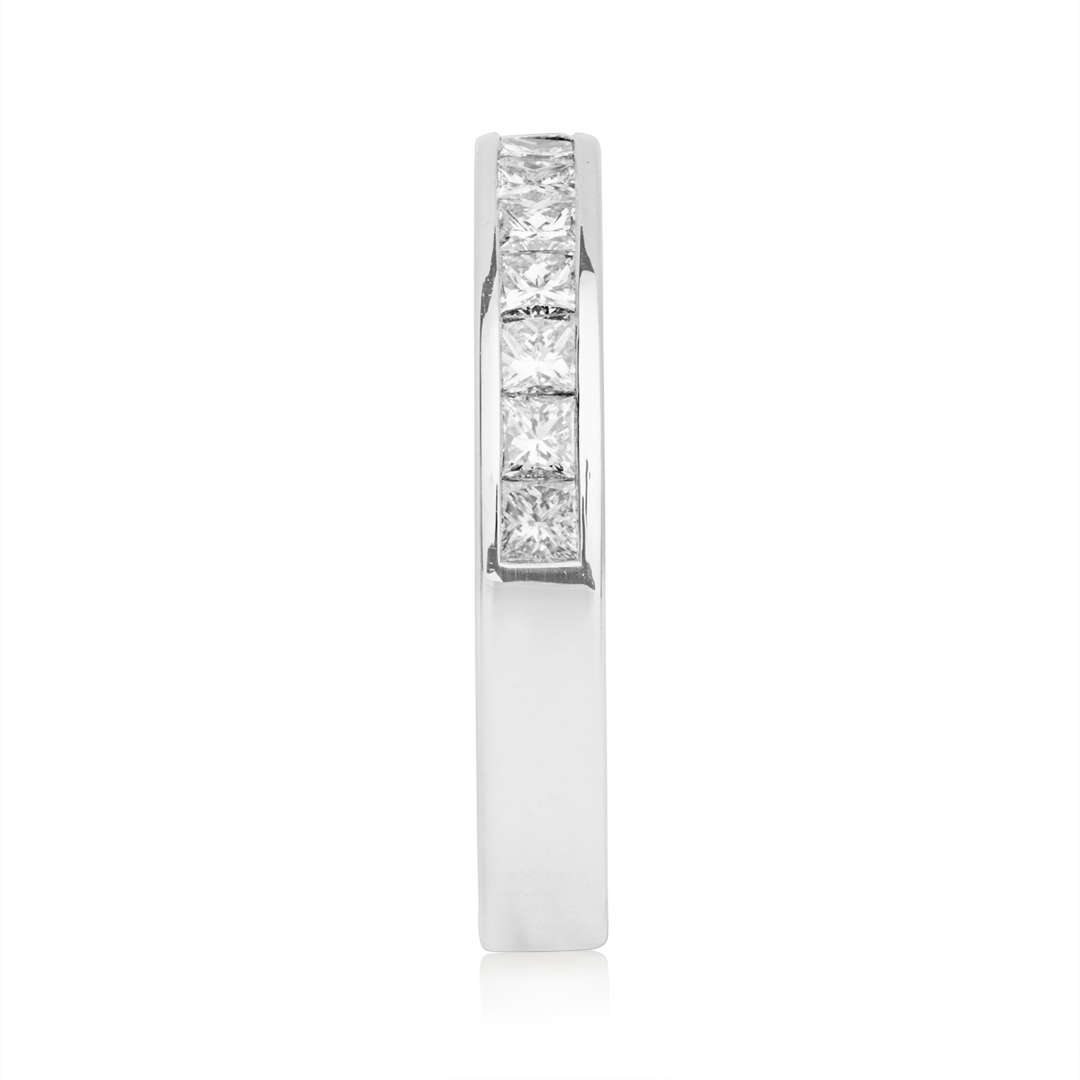 Platinum Princess Cut Diamond Eternity Band