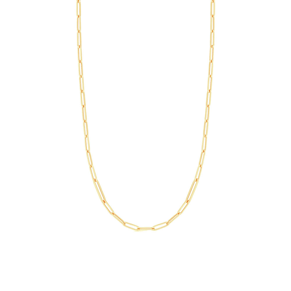 18K Yellow Gold Paperclip Link Necklace