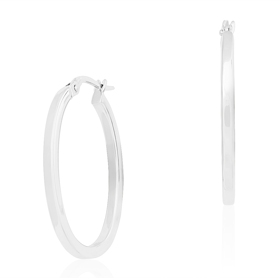 Roberto Coin 18k White Gold Hoop Earrings