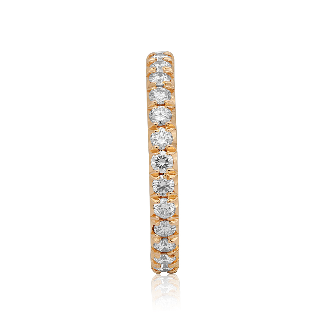 18K Rose Gold and Diamond Eternity Band