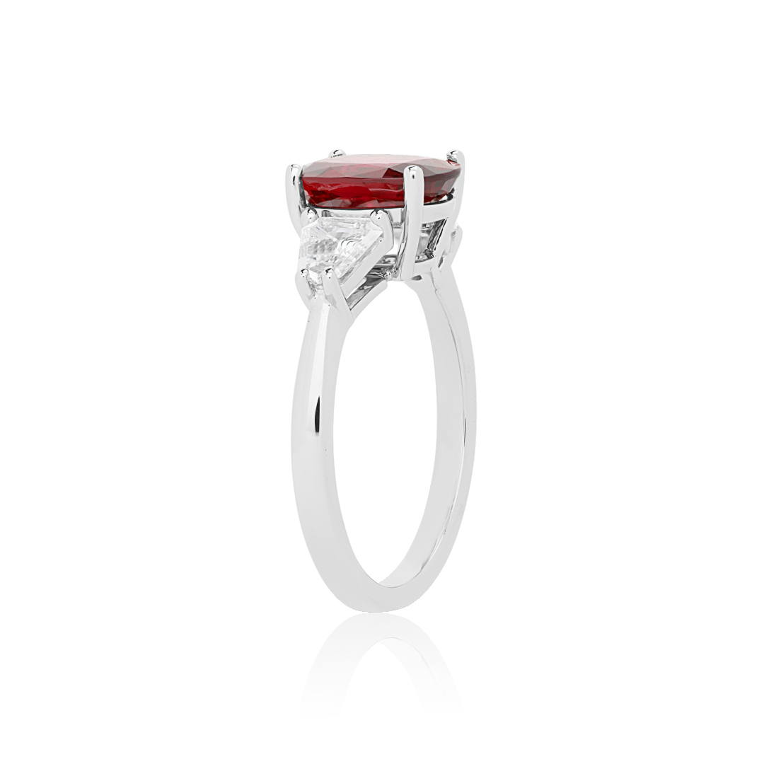 PT 2.01CT RUBY 0.46CTW SHILED DIA G VS SZ6.5