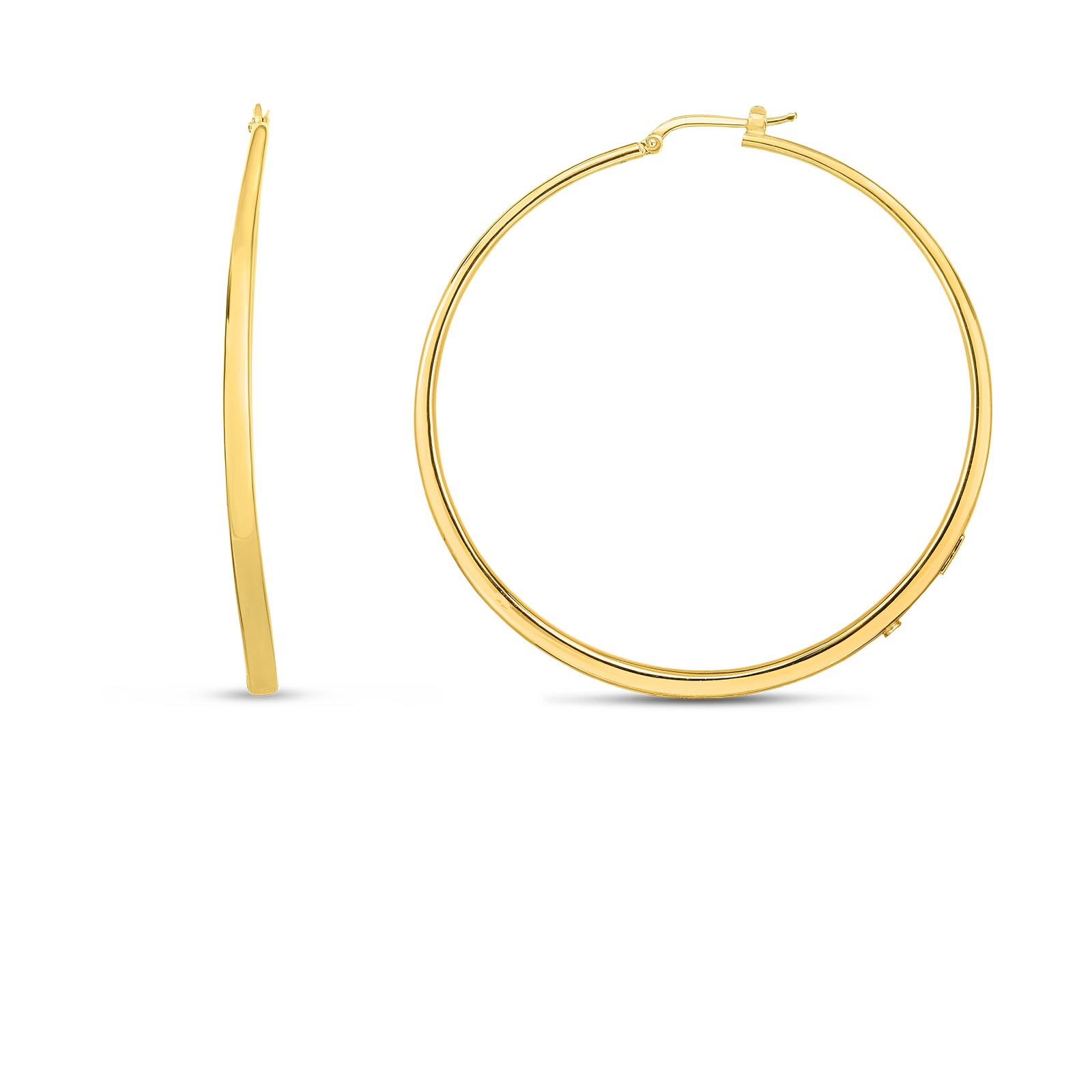 18K Yellow Gold Chic & Shine Collection Hoop Earrings