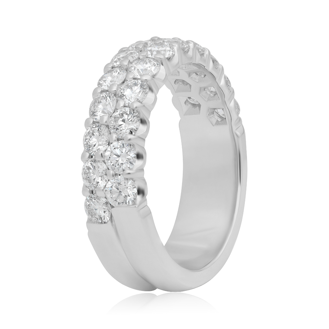 TIVOL 18K White Gold and Diamond Top Set Band