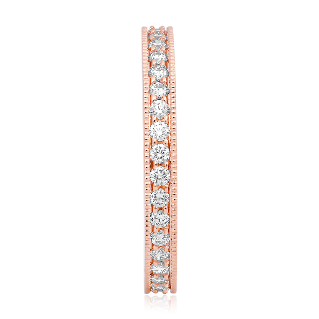 18K Rose Gold Diamond Eternity Band