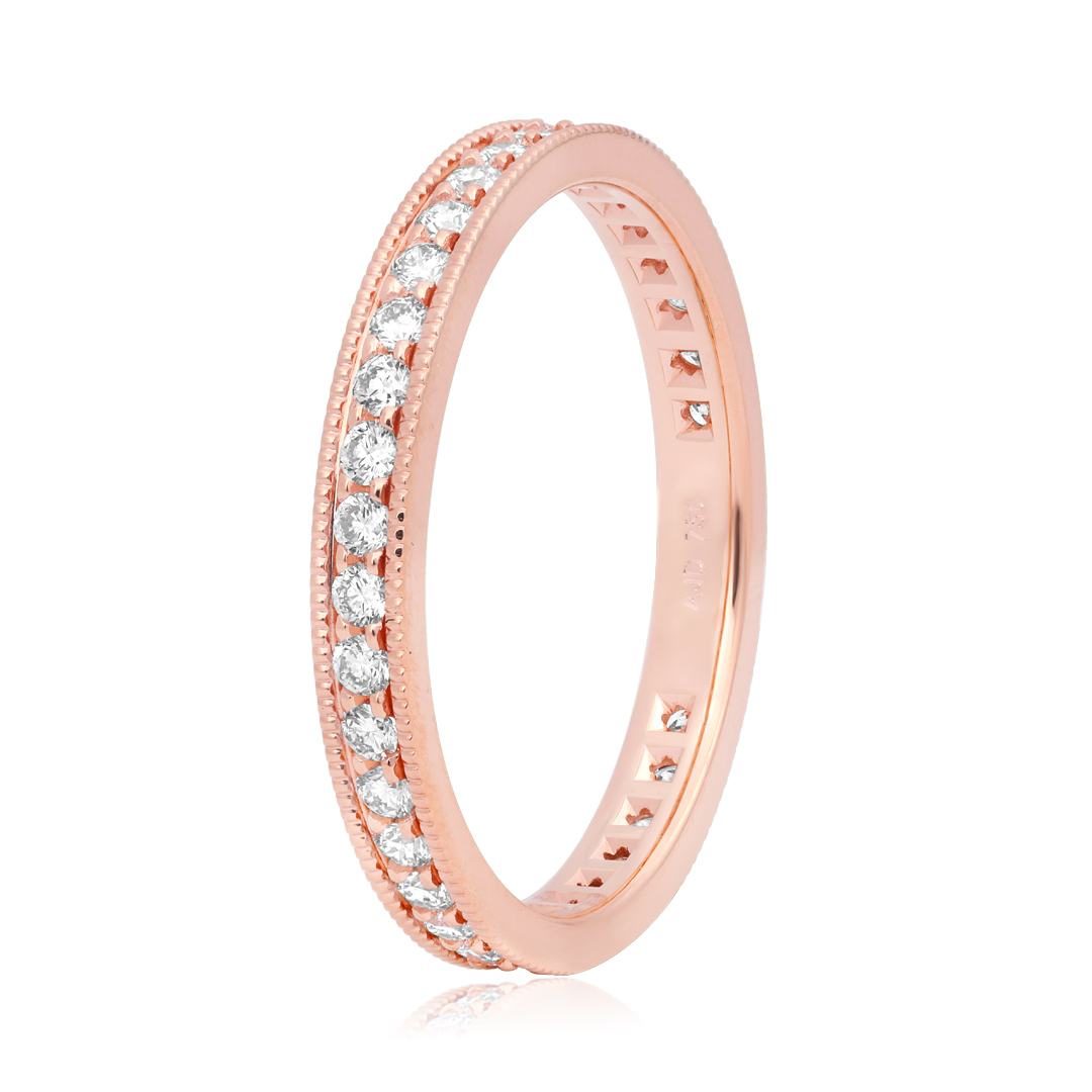 18K Rose Gold Diamond Eternity Band