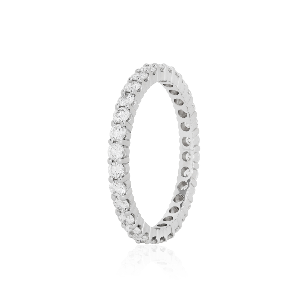 TIVOL 18K White Gold and Diamond Eternity Band