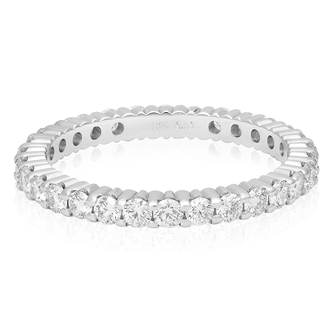 TIVOL 18K White Gold and Diamond Eternity Band