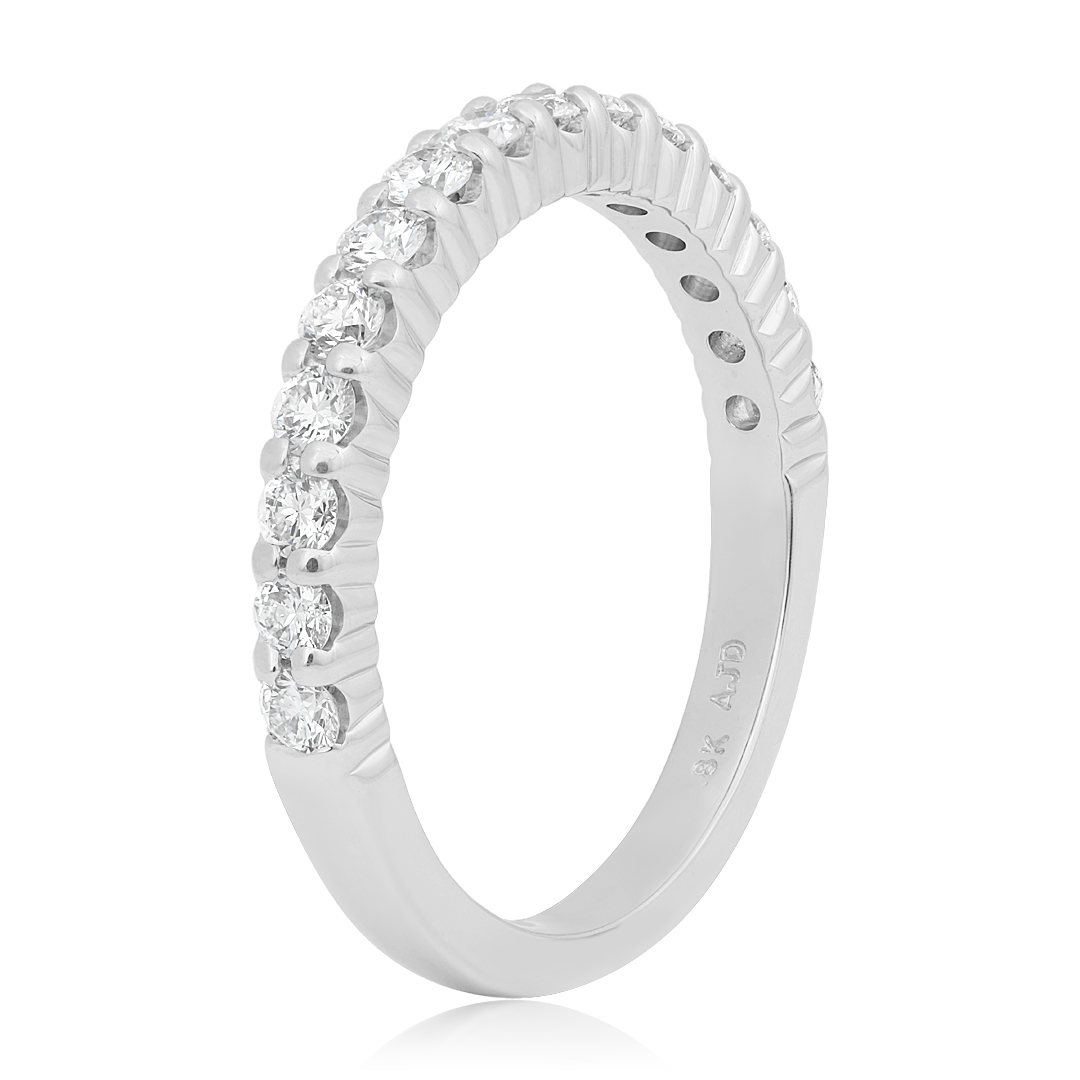 TIVOL 18K White Gold and Diamond Wedding Band