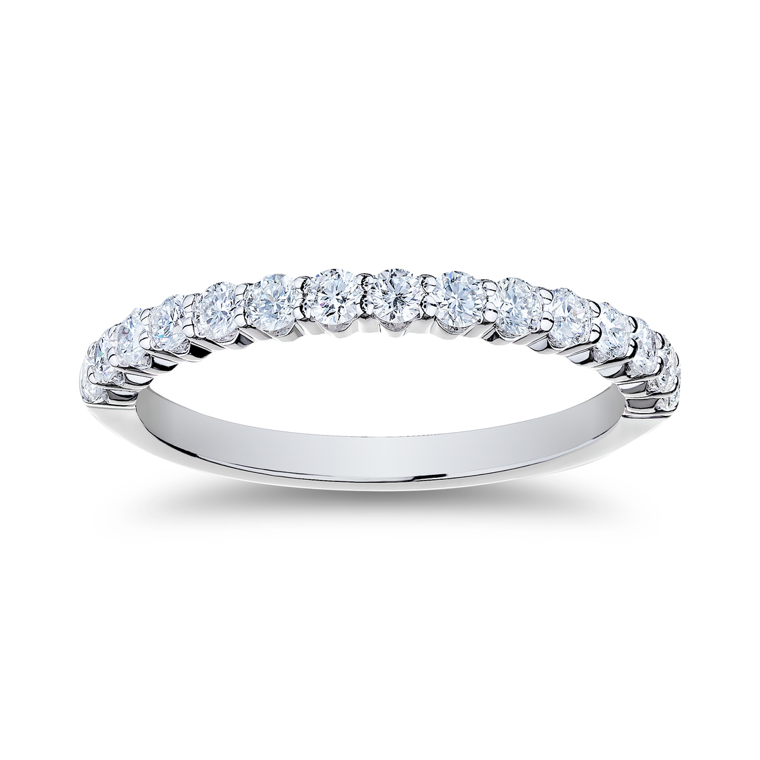 TIVOL 18K White Gold and Diamond Wedding Band