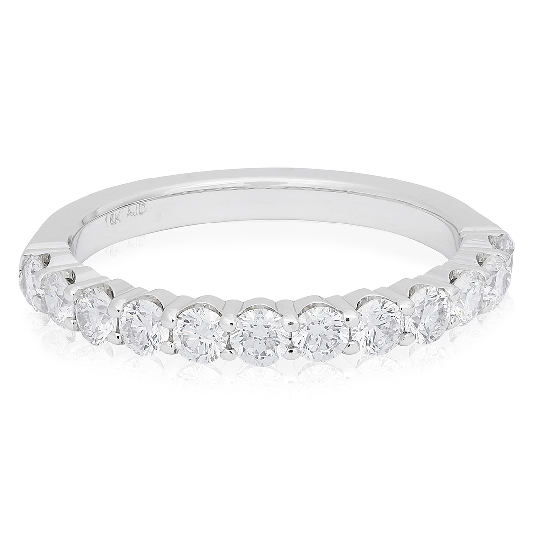 TIVOL 18K White Gold and Diamond Wedding Band