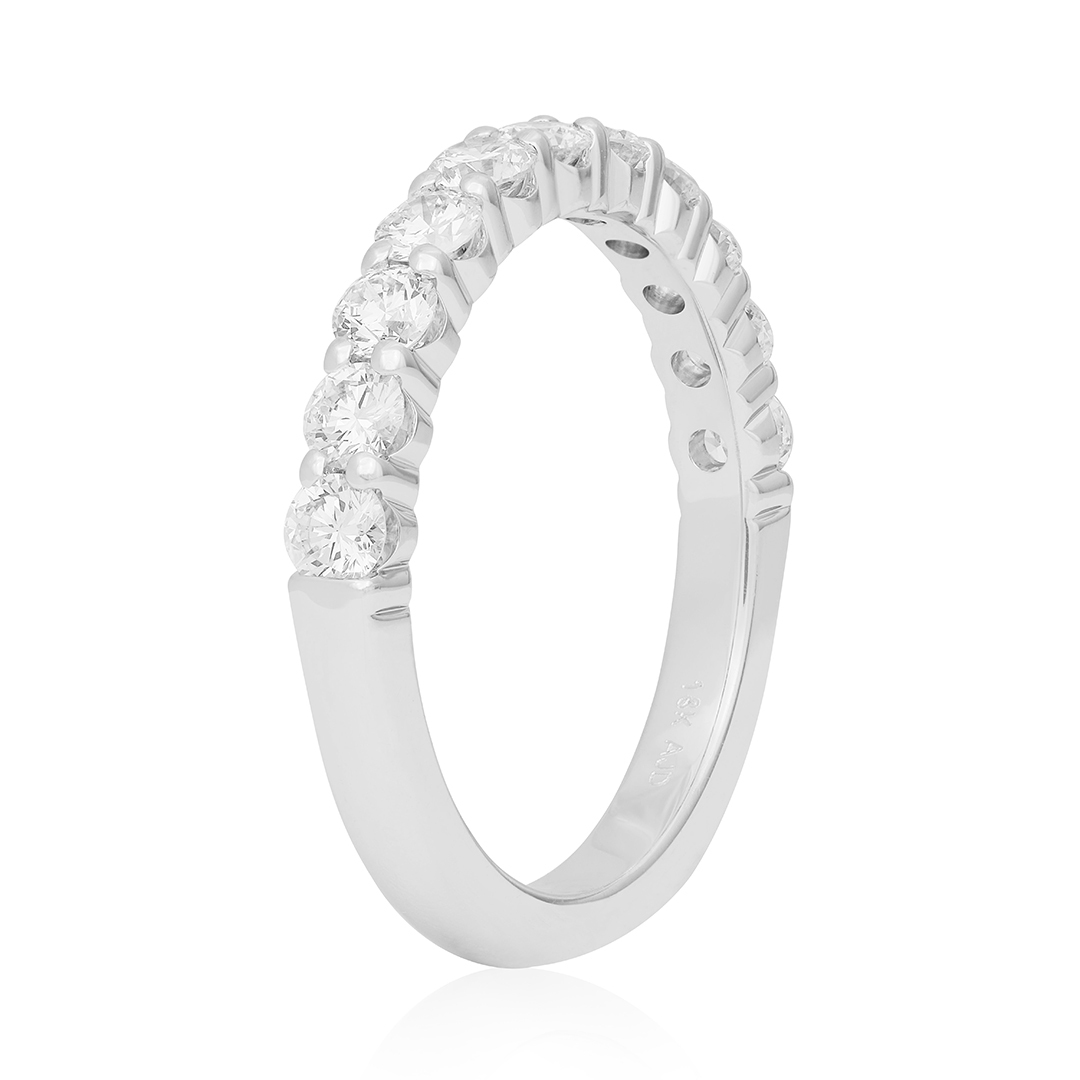 18K White Gold Diamond Band