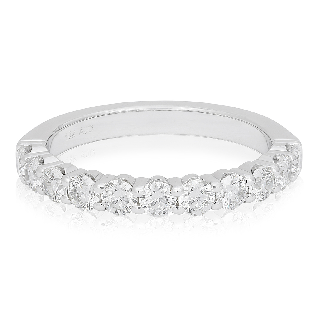 18K White Gold Diamond Band