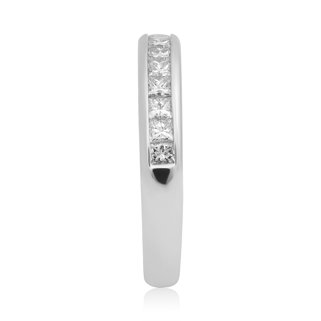 TIVOL Platinum and Diamond Tapering Band Ring