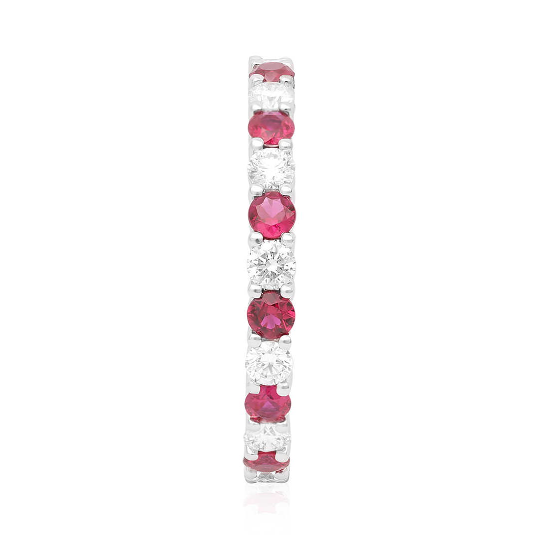 TIVOL Diamond and Ruby Eternity Band